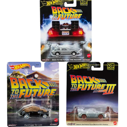 Hot Wheels Premium Back to the Future Time Machine – 1:64 Scale Diecast Car, Pop Culture Collectible Toy & Gift for Boys