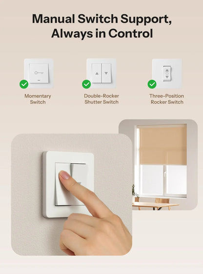SONOFF MINI-ZBRBS Zigbee Smart Roller Shutter Switch – Controlador inteligente de cortinas, módulo de motor de persianas compatible con ZigBee Hub, automatización de escenas locales e interruptor amplificador de señal para eWeLink Smart Home