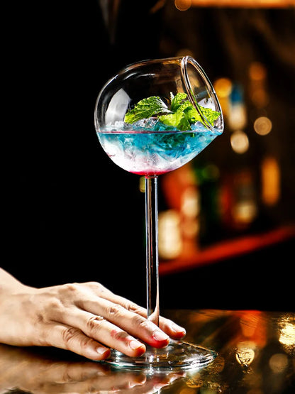Creative Animal-Shaped Cocktail Glass, Porcupine Fish Swan Rose Octopus Bird Design Drinking Cup, Novelty Bar Drinkware for KTV, Night Parties and Gifts