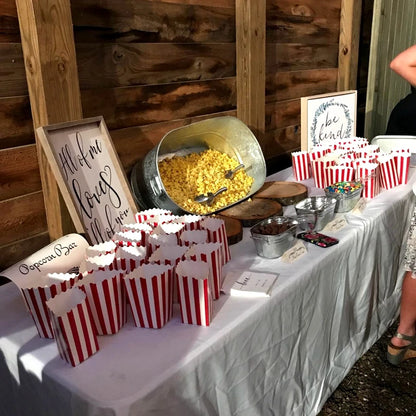 20/50PCS Popcorn Boxes & Fries Cups for Movie Night, Kids Birthday Parties, Weddings, Christmas & Snack Party Favors