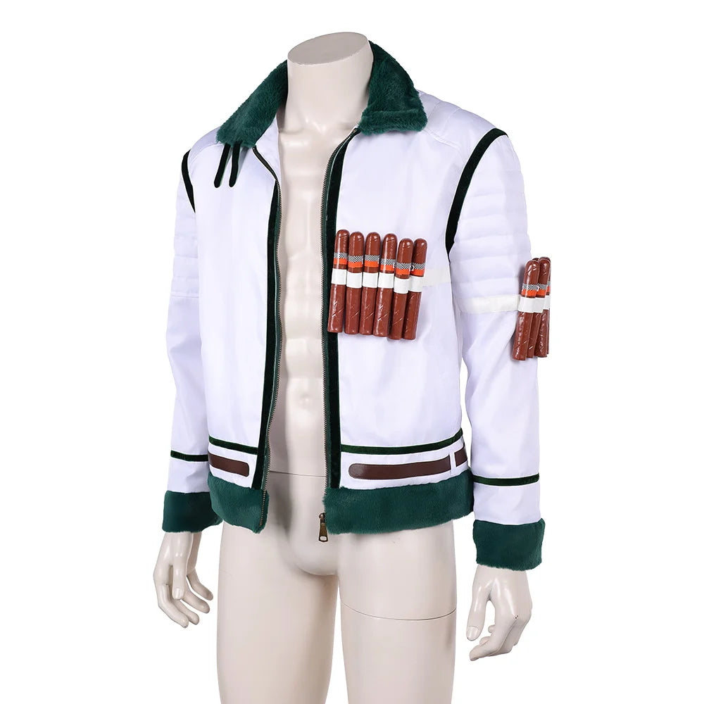 One Piece Smoker Inspired Marine Captain Cosplay Costume – Coat Jacket Outfit for Halloween, Carnival & Party Roleplay