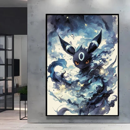 Pokémon Umbreon Canvas Wall Art – Stylish High Quality Decorative Painting for Home (Multiple Sizes)