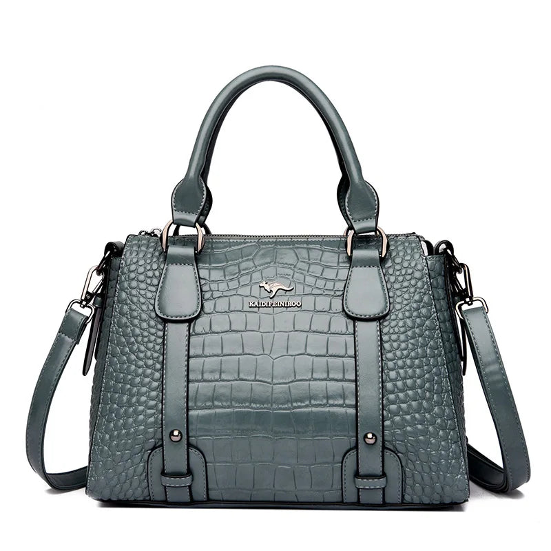 Luxury Soft Leather Women's Shoulder Crossbody Bag Large Capacity Designer Style Handbag