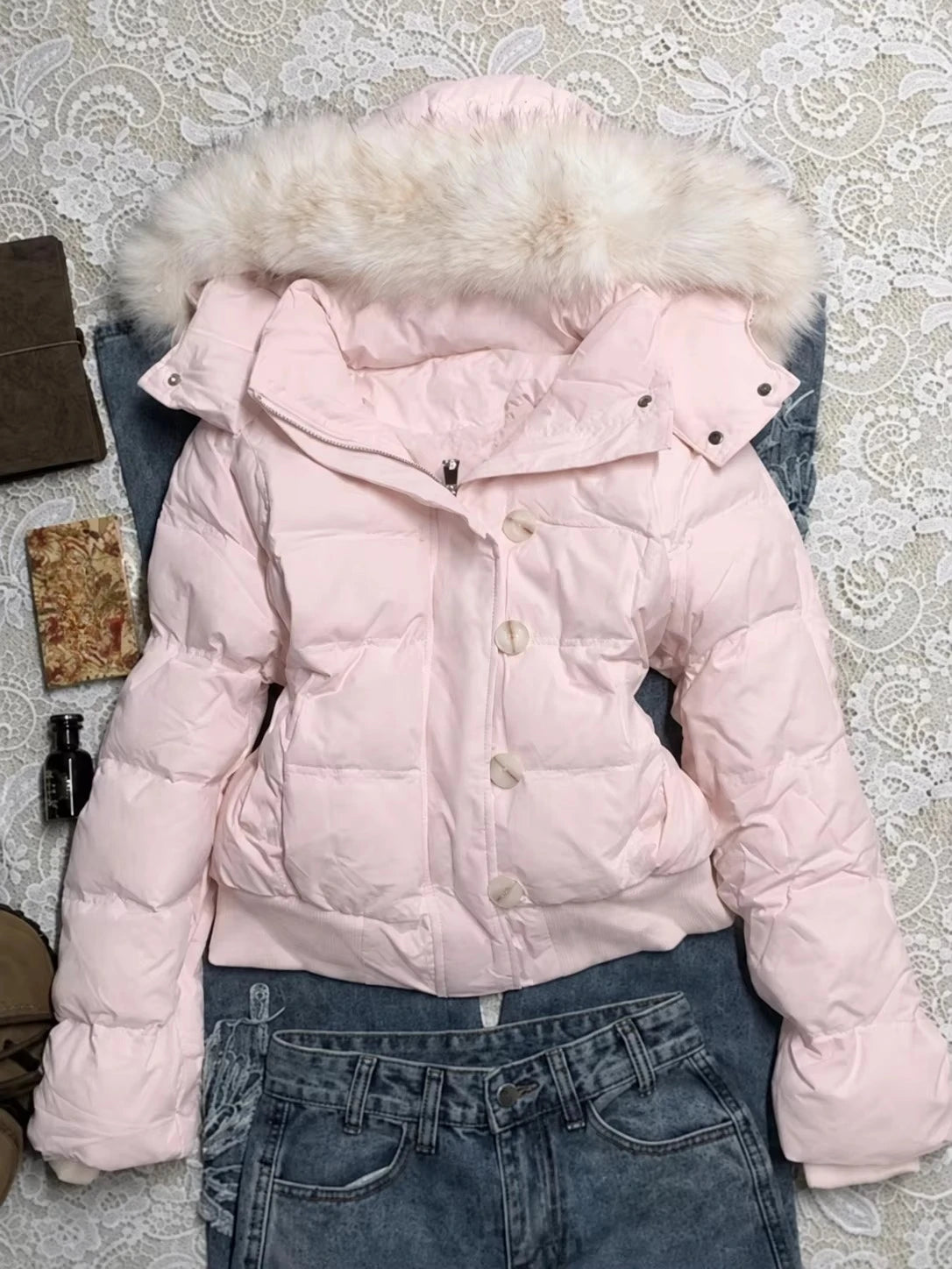 Women’s Harajuku Vintage Safari Jacket – Hooded Zip-Up Sweatshirt, Y2K Grunge Streetwear Coat with Stand Collar
