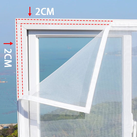 Mosquitera invisible a medida – Malla antinsectos para ventanas y puertas, sin taladros, con cierre de velcro