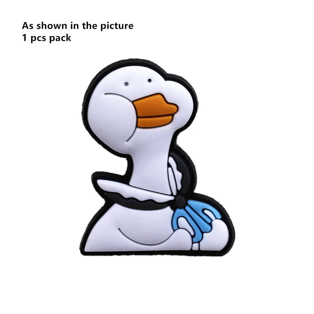 1PC Cartoon Animal Shoe Charm – Cute PVC Clog Pins with Duck, Penguin, Frog, Bear & Pig Designs, Funny Shoe Decorations