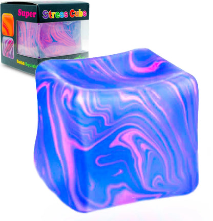 Needoh Soft Glutinous Sensory Stress-Relief Toy Cube – Gel Filled Stretchable Soft Ice Cube, Slow Rebound Fidget Toy (Blind Box Style)