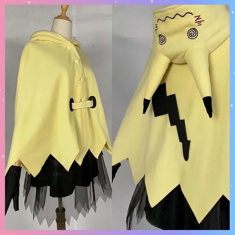 Mimikyu Anime Cosplay Costume – Women’s Dress-Up Outfit for Halloween, Comic-Con & Carnival (Complete Coser Prop Set, Adult Size)