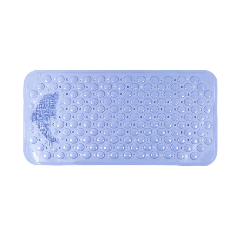 Dolphin PVC Bath Mat 35x70cm – Non-Slip Bathroom Shower Rug with Massage Texture for Bathtub & Floor