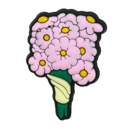 1/30PCS Girls' Shoe Charms – Flower, Perfume, Piano & Cassette Clog Pins in Pink, Cute Shoe Decorations for Women & Kids
