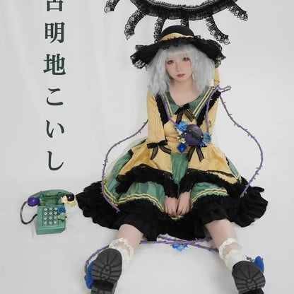 Touhou Project Komeiji Koishi Cosplay Costume – Full Set Uniform Outfit (Women’s Halloween/Carnival Suit)