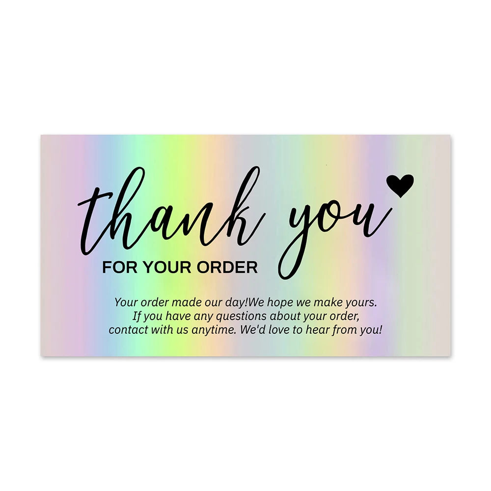 10–50PCS Thank You for Your Order Cards – Small Business Customer Appreciation Greeting Cards for Shopping & Purchase Orders