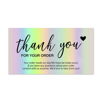 10–50PCS Thank You for Your Order Cards – Small Business Customer Appreciation Greeting Cards for Shopping & Purchase Orders