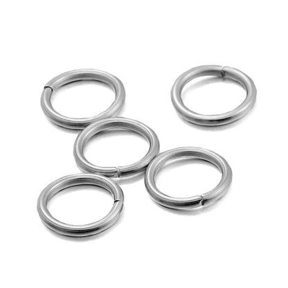 30 à 200 Anneaux de jonction fendus en acier inoxydable (3 à 25 mm) – Connecteurs à boucle ouverte pour la fabrication de bijoux, bracelets, colliers et loisirs créatifs