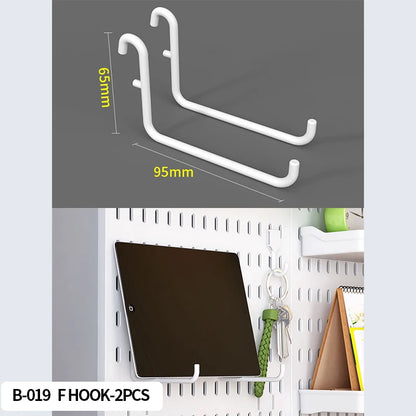 Kit de organización modular de pared con tablero perforado (Pegboard) para bricolaje – Paneles de almacenamiento colgantes sin taladro para cuartos de manualidades, oficina y organización del hogar