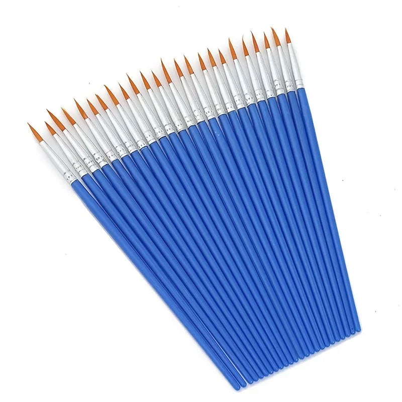 Set de 20 pinceles – Pinceles de artista multiusos para pintura acrílica, acuarela, óleo, manualidades y proyectos de arte DIY