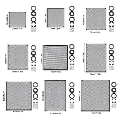 Magnetic Fish Tank Lid Cover – Sturdy DIY Mesh Aquarium Cover with Easy Installation for Fish & Turtle Tanks, Protective Net Lid