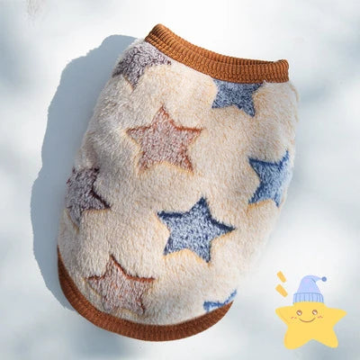 Cute Winter Dog Vest – Warm Soft Flannel Puppy Puffer Jacket for Small Dogs & Cats, Cozy Pet Sweater Clothing in XXS