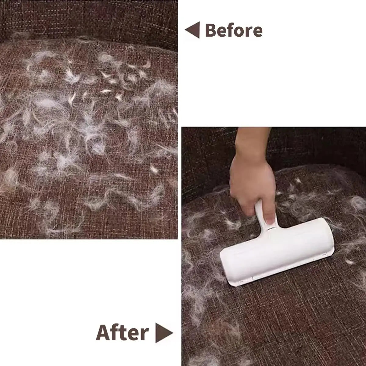Self-Cleaning Pet Hair Remover Roller – Reusable Dog & Cat Fur Remover for Furniture, Clothing & Upholstery