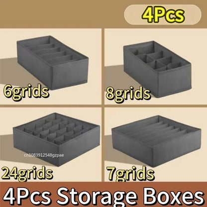 Foldable Underwear Organizer Box – Drawer Storage Organizer for Bras, Socks, Pants & Clothing