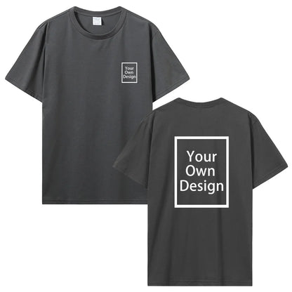 Camiseta de Algodón Personalizada – Camiseta de Verano de Manga Corta para Hombre | Foto, Logotipo y Diseño Personalizado Impreso DIY Ropa Casual