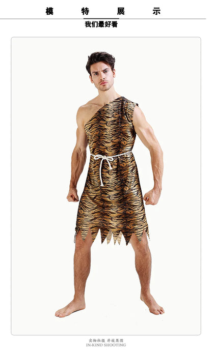 Cosplay Hunter Costume | Unisex Tribal-Inspired Wilderness Outfit for Halloween, Stage Performance & Party Roleplay