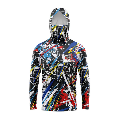 MALFC Men's Hooded Fishing Shirt – Long Sleeve UV Protection Performance Fishing Apparel for Outdoor Adventures