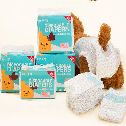 10/12 pañales desechables para perros, súper absorbentes, a prueba de fugas, pantalones fisiológicos para cachorros machos y hembras