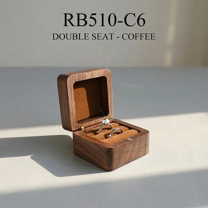 Personalized Wooden Jewelry Box with Custom Engraving for Rings, Earrings, Bracelets, Wedding Proposals & Gift Packaging