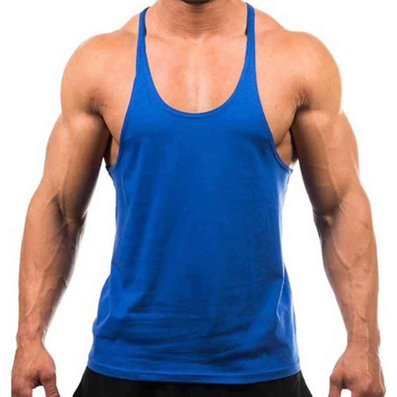 Men's Cotton Gym Tank Top – Sleeveless Bodybuilding Training Vest for Fitness, Workout & Muscle Training