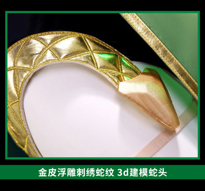 Lady Loki Cosplay Costume Set – Loki Laufeyson “God of Lies / God of Evil” Female Version Full Outfit (Game Cosplay Series with Accessories)
