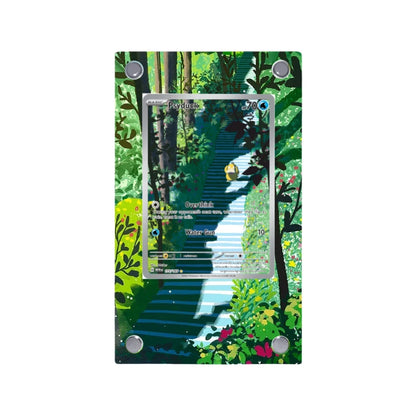 Expositor de metacrilato para cartas Pokémon – Psyduck, Bulbasaur, Mewtwo, Charmander y soporte protector para cartas de personajes