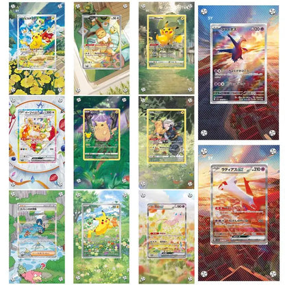 Présentoir pour cartes à collectionner Pokémon PSA, en acrylique, avec illustrations étendues – Latios, Latias, Mew, Évoli et Pikachu