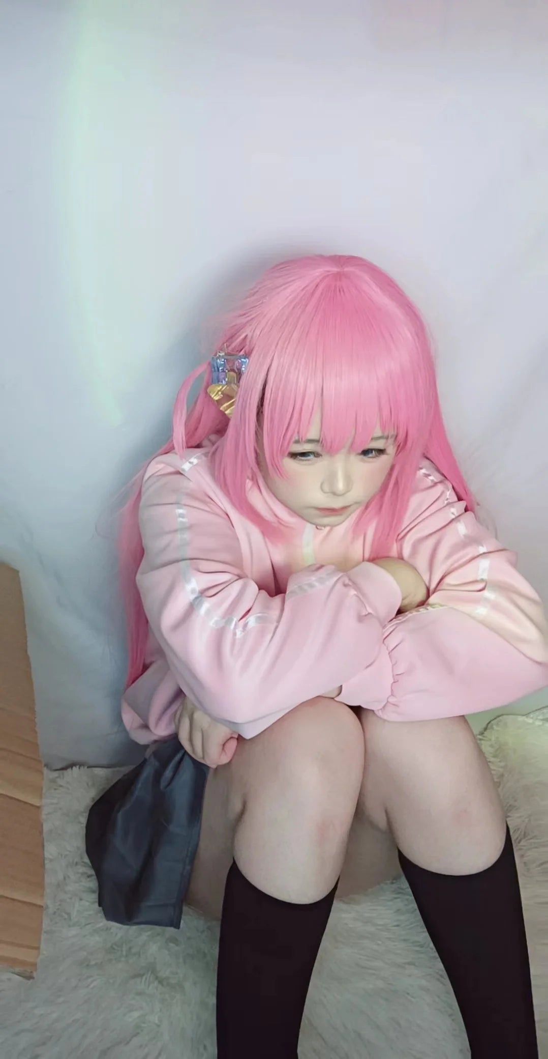 Bocchi the Rock! Cosplay Costume – Hitori Gotou / Ryou Yamada / Nijika Ijichi Pink School Uniform Set (Women’s Halloween Outfit)