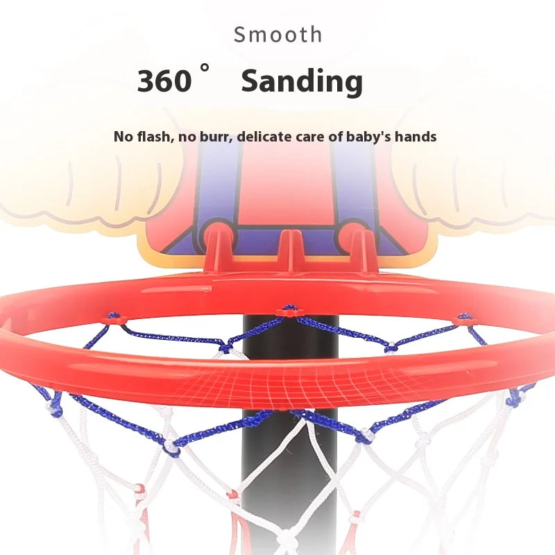 Children’s Version Vertical Adjustable Lifting Basketball Rack – Outdoor & Indoor Sports Cartoon Rebound Parent-Child Interactive Toy