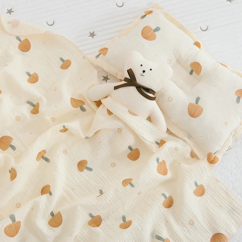 Summer Baby Muslin Blanket – Soft Newborn Swaddle Wrap Receiving Blanket for Infant Crib & Sleeping
