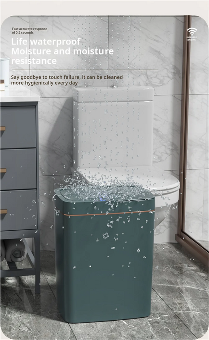 15L Smart Automatic Trash Can – Touchless Sensor Garbage Bin with Smart Bagging System for Bathroom & Home