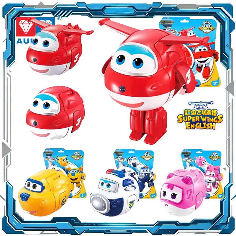 Auldey Super Wings Transforming Egg Robot Toy – Original Action Figure Collectible Model for Boys & Girls, Kids' Gift