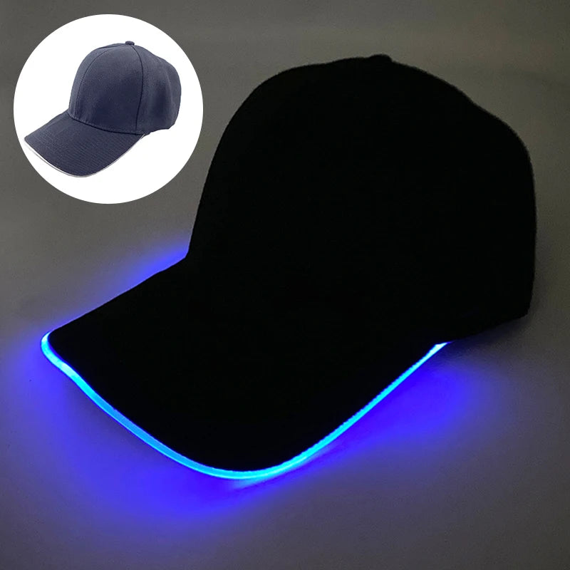 LED Light-Up Baseball Cap – Flashing Glow Hat for Raves, Festivals, Parties & Club Wear