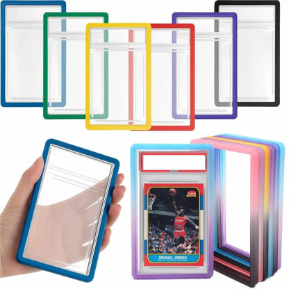 Étui de protection pour cartes graduées 35PT – Housse à bordure antichoc en TPU souple dégradé pour présentoirs de cartes Pokémon, de sport et à collectionner