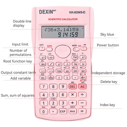 Portable Scientific Calculator – Dual-Row Display Multifunction Calculator for School, Office & Everyday Use