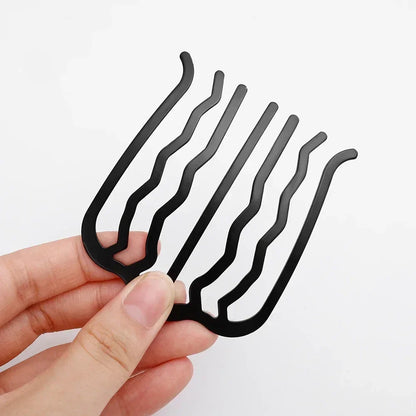 1/3PCS Black Metal Hair Fork Clips – Women's & Girls' Hair Pin Comb for Messy Buns, Updos & Side Styling, Elegant Hair Accessories