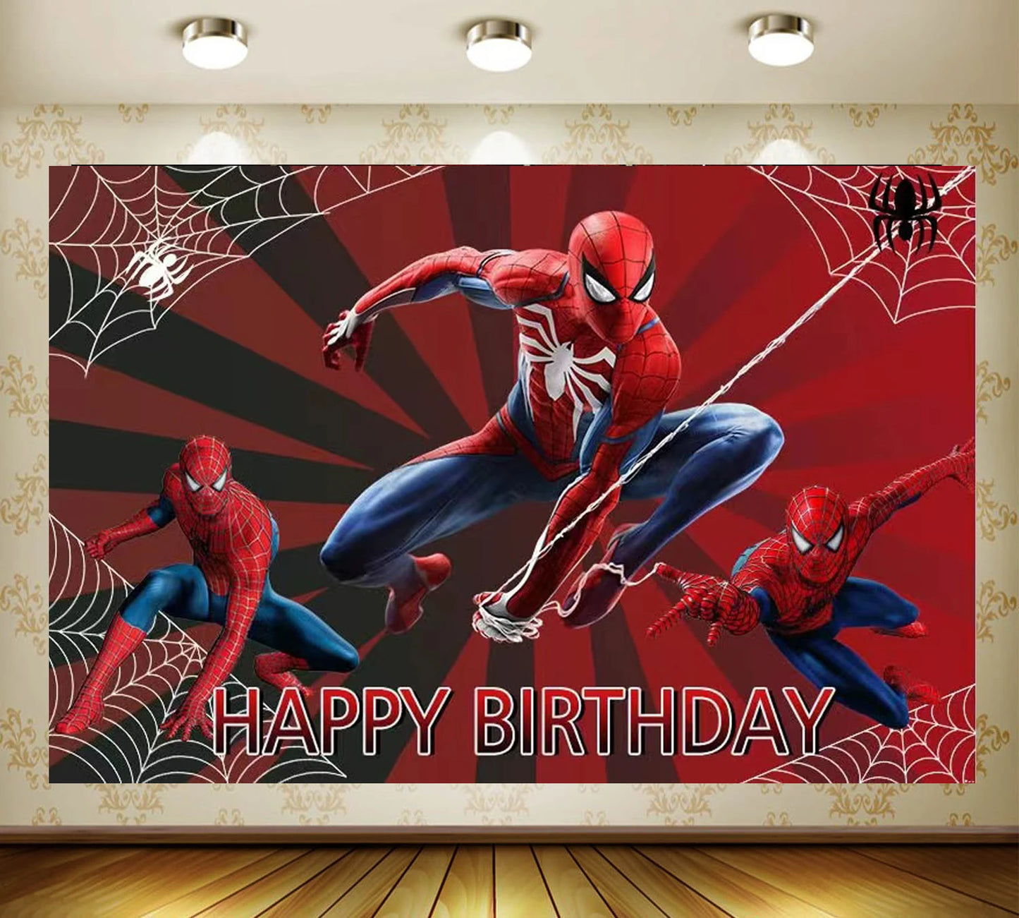 Red Superhero Spider Theme Party Supplies – Disposable Cups & Plates, Paper Tablecloth & Festive Decorations for Kids' Birthdays & Baby Showers
