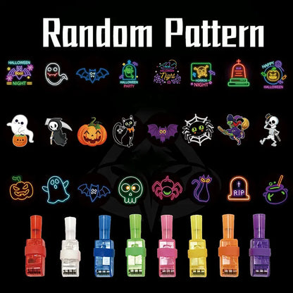 Halloween LED Finger Lights Toys, Bright Glowing Finger Lamps, Halloween Party Favors, Trick or Treat Goodie Bag Fillers, Kids' Spooky Party Gifts and Costume Accessories
