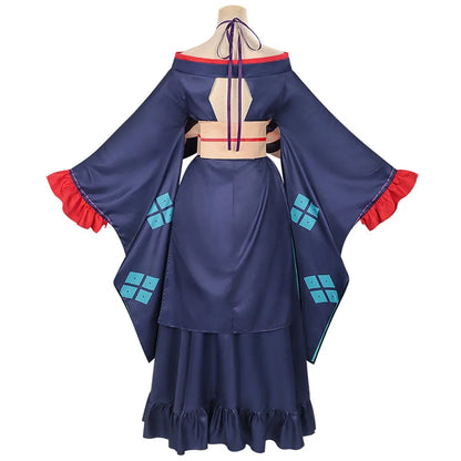 Cosmic Princess Kaguya / Tsukimi Yachiyo Cosplay Costume | Dark Blue Dress for Party, Stage Performance & Anime Convention