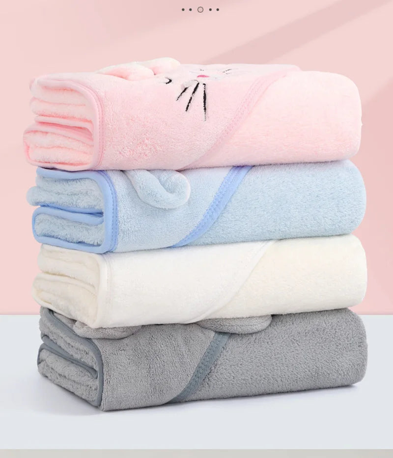 Toalla de Baño con Capucha para Bebé – Suave Manta de Baño y Arrullo para Recién Nacidos, Bebés y Niños Pequeños