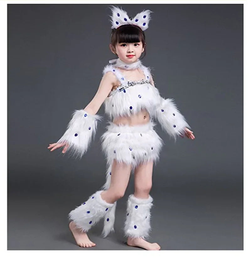 Cat & Fox Animal Cosplay Costume – Sexy Animal Dance Outfit for Halloween Roleplay & Party Wear
