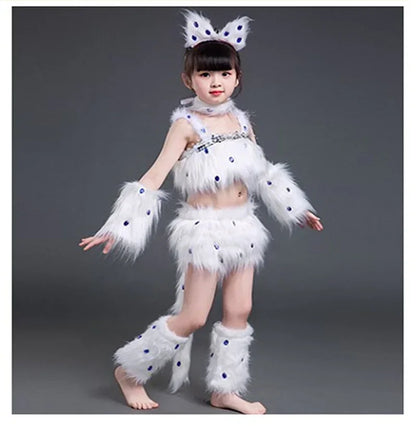 Cat & Fox Animal Cosplay Costume – Sexy Animal Dance Outfit for Halloween Roleplay & Party Wear