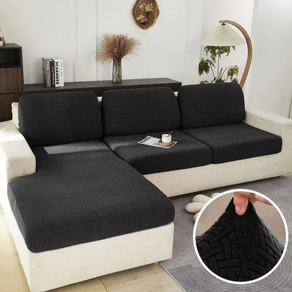 Stretch Jacquard Sofa Seat Cushion Cover – Washable Furniture Protector for Sectional & Loveseat Sofas