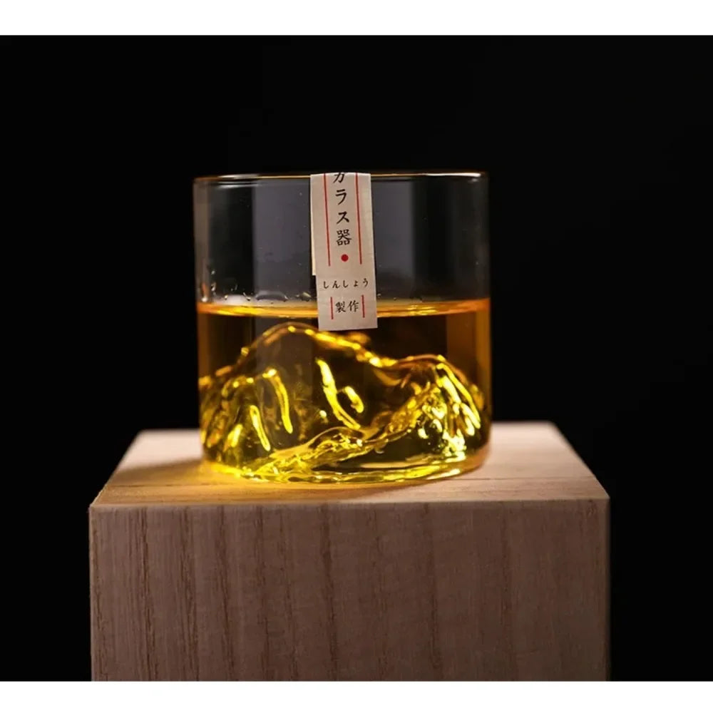 5 Oz 3D Guanshan Whiskey Glass – Transparent Crystal Drinking Cup for Whiskey, Cognac, Cocktails, Ice Wine & Bar Drinks
